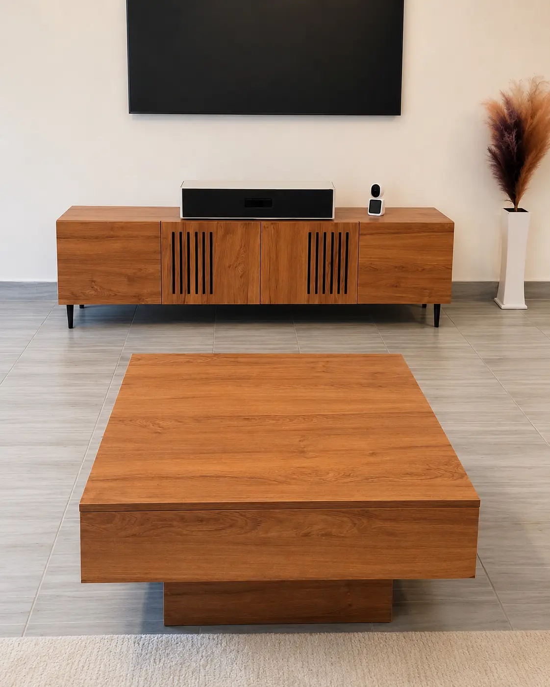 Walnut living room furniture project